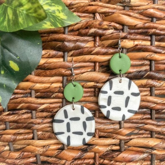 LuxeLemu Jewelry - Neutral Handmade Polymer Earrings